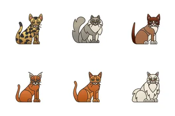 Raza de gatos 2 Paquete de Iconos