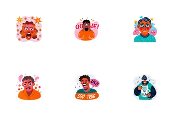 Reaction Stickers Icon Pack