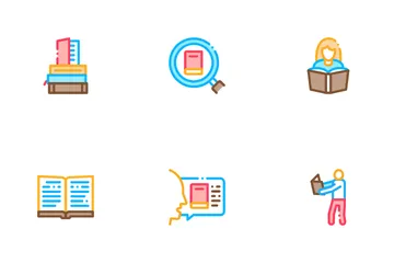 Reading Library Book Icon Pack