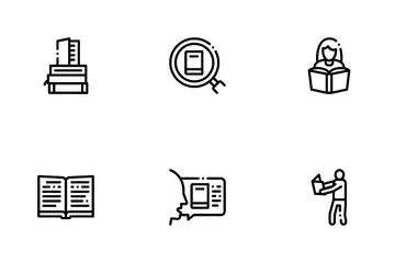 Reading Library Book Icon Pack