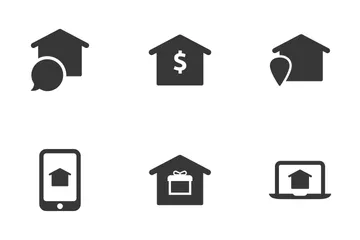 Real Estate - Black Version Icon Pack