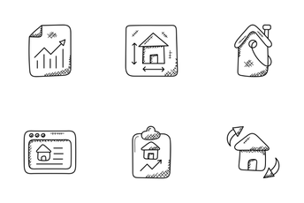 Real Estate Doodle Icons  Icon Pack
