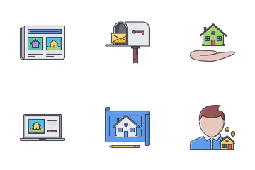 Real Estate Filled Outline  Icon Pack