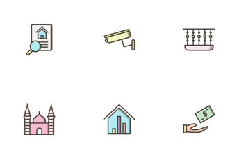 Real Estate Filled Outline Icon Pack
