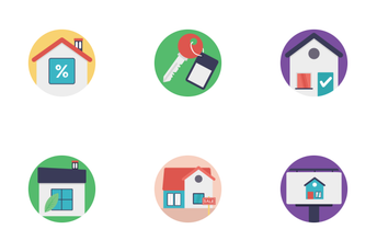 Real Estate Flat Icons 1 Icon Pack
