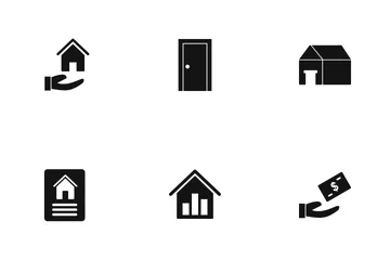 Real Estate Glyph Icon Pack