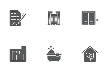 Real Estate Glyph Icons Icon Pack