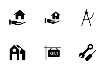 Real Estate Glyphs Icons Set 1 Icon Pack