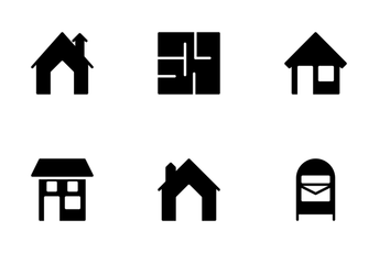 Real Estate Glyphs Icons Set 2 Icon Pack