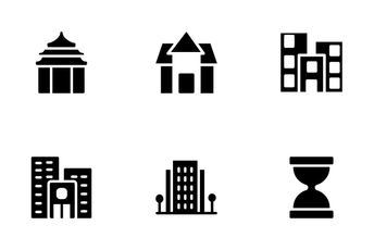 Real Estate Glyphs Icons Set 5 Icon Pack