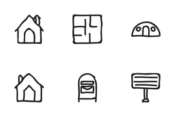 Real Estate Hand Drawn Set 2 Icon Pack