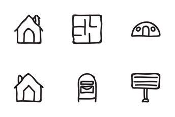 Real Estate Hand Drawn Set 2 Icon Pack