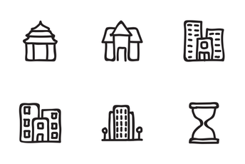 Real Estate Hand Drawn Set 5 Icon Pack