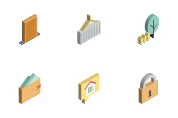 Real Estate Isomatric Icon Pack