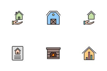 Real Estate Line Filled Icon Pack