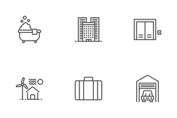 Real Estate Line Icons Icon Pack