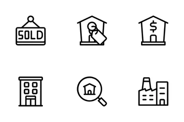 Real Estate (Outline) Icon Pack