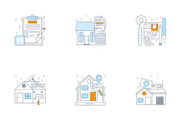 Real Estate, Properties And Commercial Icon Pack