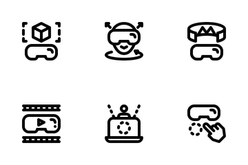 Realidad aumentada y virtual Paquete de Iconos