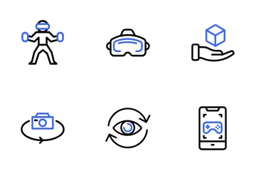 Réalité augmentée et réalité virtuelle Icon Pack