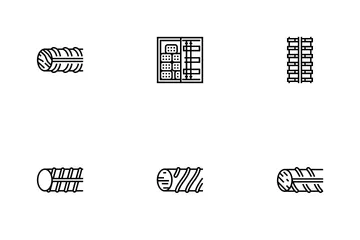 Rebar Construction Icon Pack