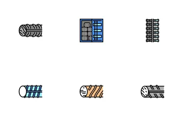 Rebar Construction Icon Pack