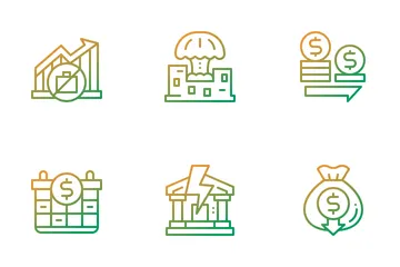 Recesión económica Icon Pack
