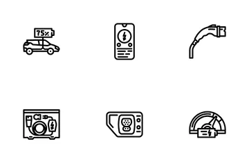 Recharge de voiture électrique Pack d'Icônes
