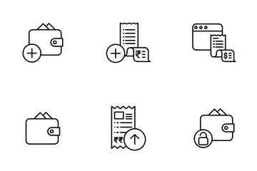 Rechnung und Zahlungen Symbolpack