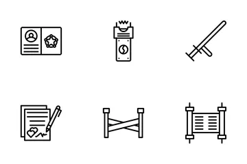 Rechtswissenschaft und Recht Symbolpack