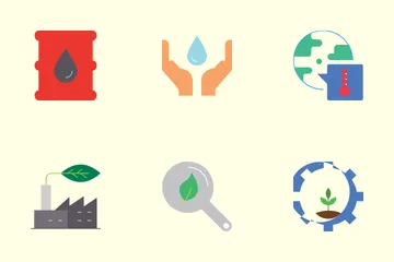 Reciclaje y naturaleza Paquete de Iconos