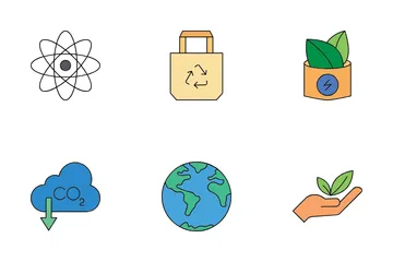 Reciclaje y naturaleza Paquete de Iconos