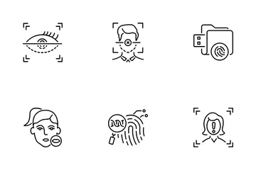 Reconhecimento biométrico Pacote de Ícones