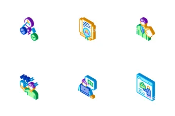 Recruitment And Research Employee Icon Pack