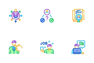 Recruitment And Research Employee Icon Pack