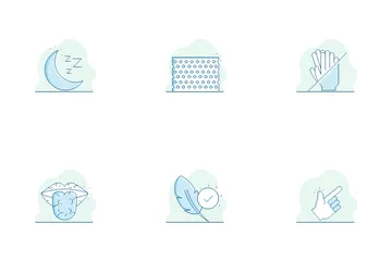 Recursos de saúde e conforto Pacote de Ícones