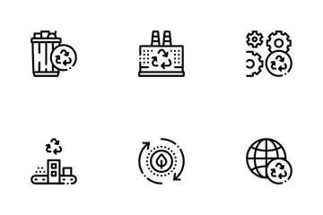 Recycle Factory Ecology Industry Icon Pack