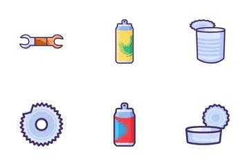 Recycled Metal Products Icon Pack