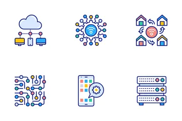 Rede de computação em nuvem Pacote de Ícones