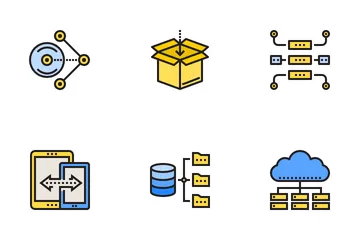 Rede e banco de dados Pacote de Ícones