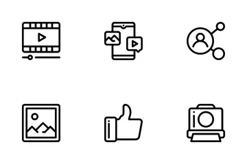 Medios de comunicación social Paquete de Iconos