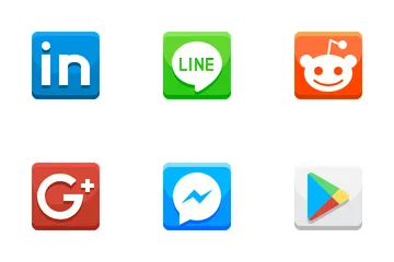 Medios de comunicación social Paquete de Iconos