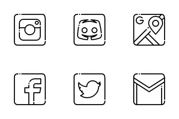 Medios de comunicación social Paquete de Iconos