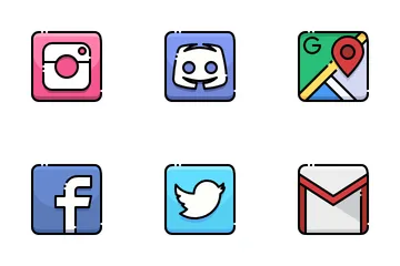 Medios de comunicación social Paquete de Iconos