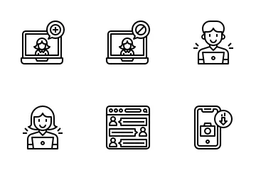 Medios de comunicación social Icon Pack