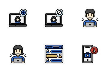 Medios de comunicación social Icon Pack