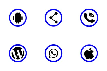 Medios de comunicación social Paquete de Iconos