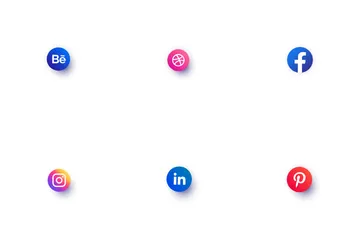 Medios de comunicación social Paquete de Iconos