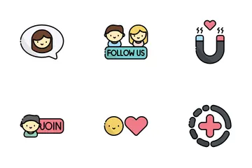 Medios de comunicación social Paquete de Iconos