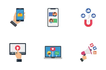 Medios de comunicación social Paquete de Iconos